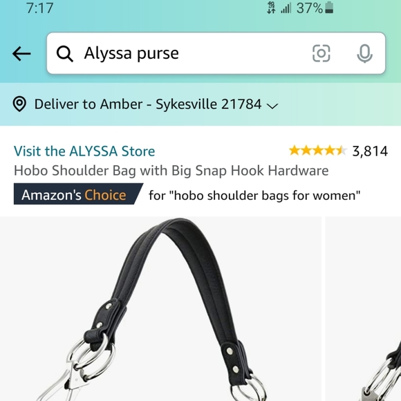 Alyssa Store hobo 2 turquoise handbag - Picture 4 of 7